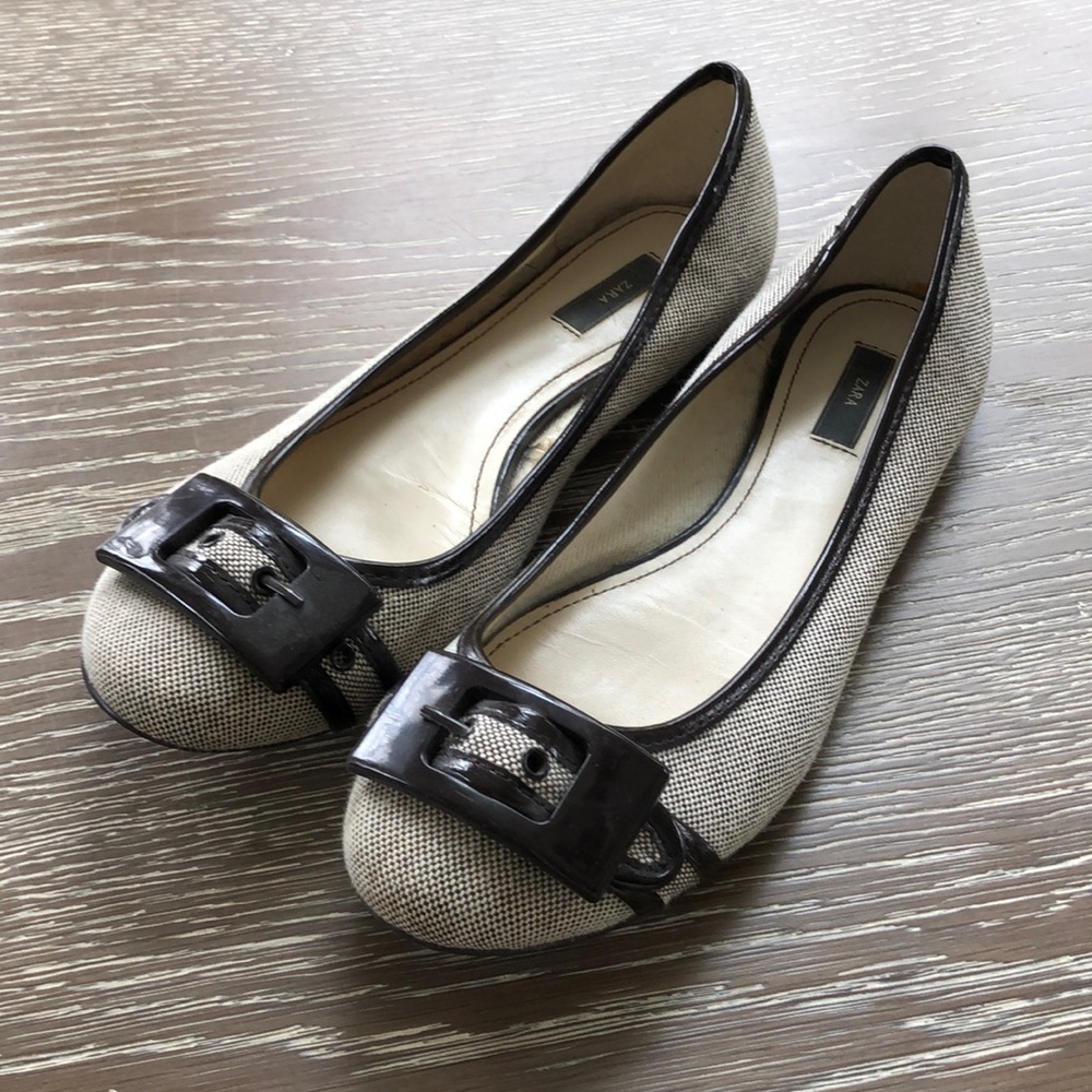 Zara brown flats size 39